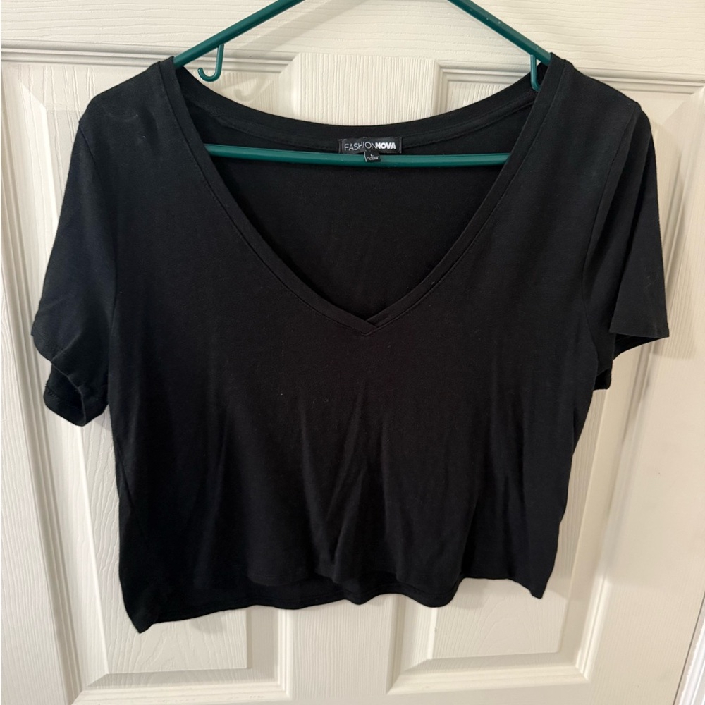 Fashion Nova Classic Black Crop Top